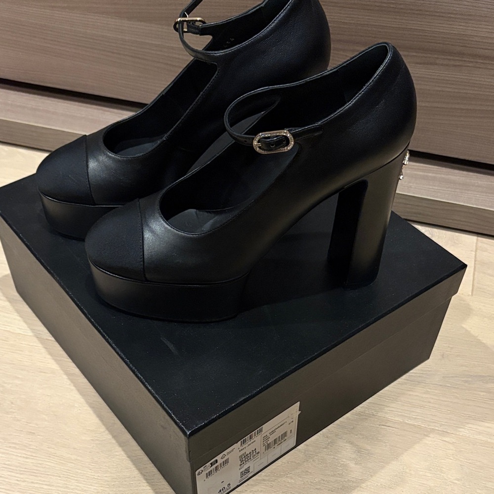Chanel Mary Jane High-Heel Pumps